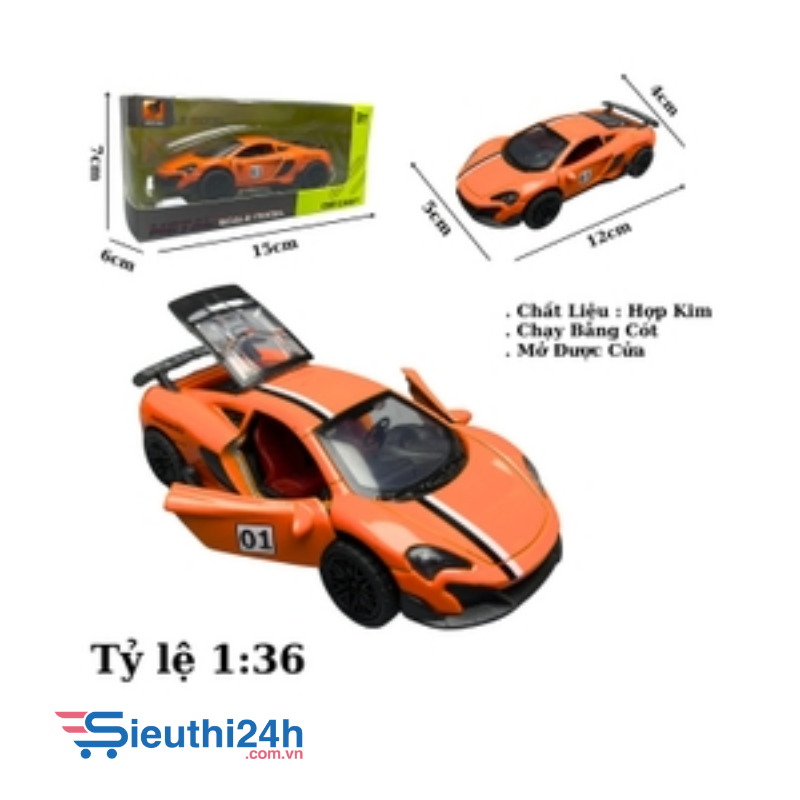 Mô Hình xe Maclaren màu Cam - tỉ lệ 1:36