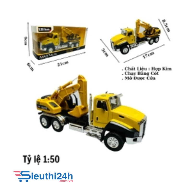 Mô Hình Xe Máy Xúc tỉ lệ 1:50