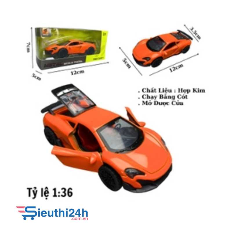 Mô Hình xe mclaren màu cam - tỉ lệ 1:36